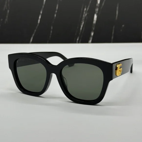 NEW GG1550SK 001 GUCCI BLACK GREY SQUARE WOMEN GUCCI SUNGLASSES - Picture 4 of 12